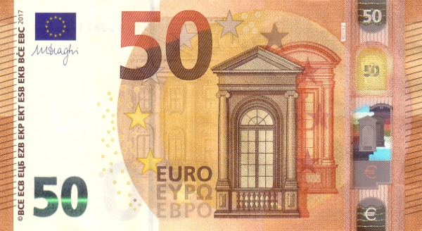 P23RE European Union 50 Euro (2017-Draghi)